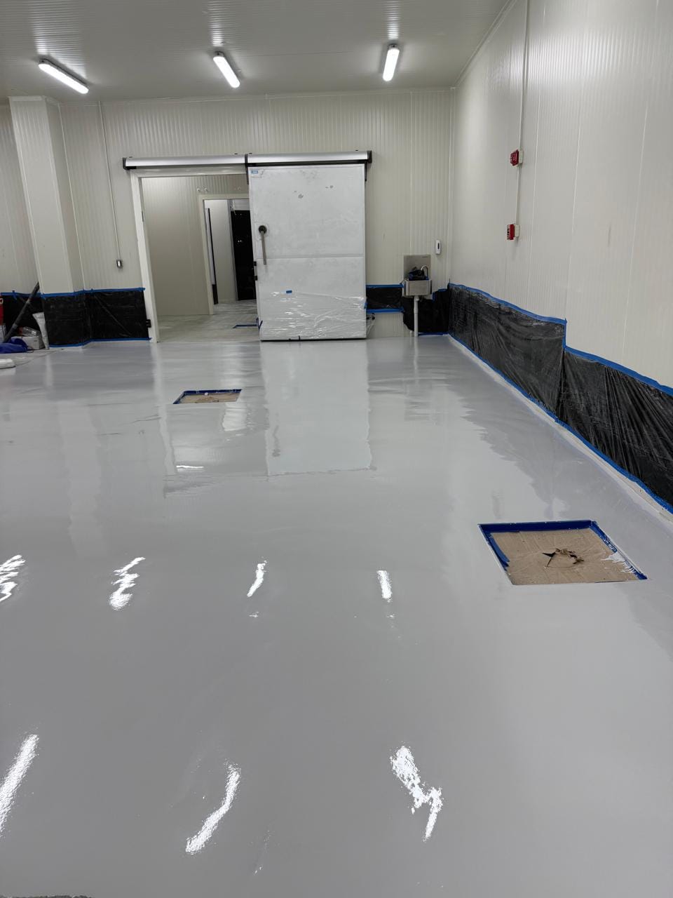 Cuarto frío industrial con acabado epóxico construido por Panamá Forever Green